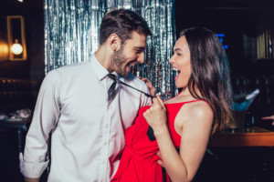 Couple,dancing,in,the,night,club.,young,man,and,woman